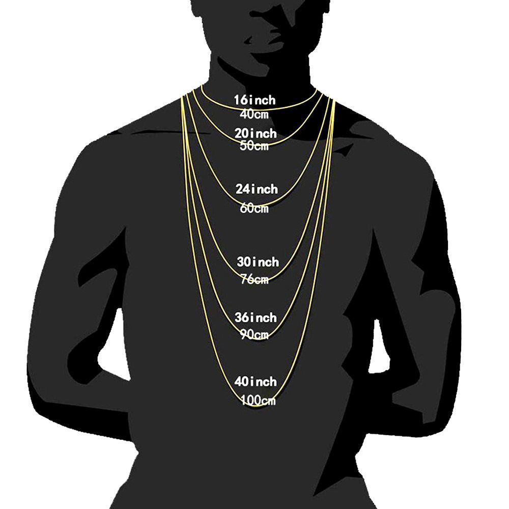 Tennis Chain Necklace with Zirconia Stones in Gold or White Gold – Hip Hop Style