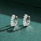 Minimalist Crystal Hoop Earrings in Sterling Silver – Modern Everyday Jewelry for Women