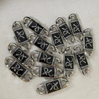 Geometric Hip Hop Necklace with Cubic Zirconia Stones in Gold or White Gold