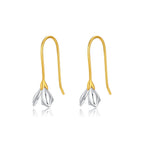 Handcrafted Sterling Silver Magnolia Flower Hoop Earrings