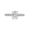Multicolor Ice Flower Cut Oval CZ Adjustable Ring, Pave Band, 7*9mm 5A Cubic Zirconia, 6 Color Options, Dainty Luxe