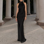 Satin Slip Dress with Low Back