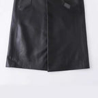 Women Loose-Fit Faux Leather Coat
