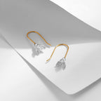 Handcrafted Sterling Silver Magnolia Flower Hoop Earrings