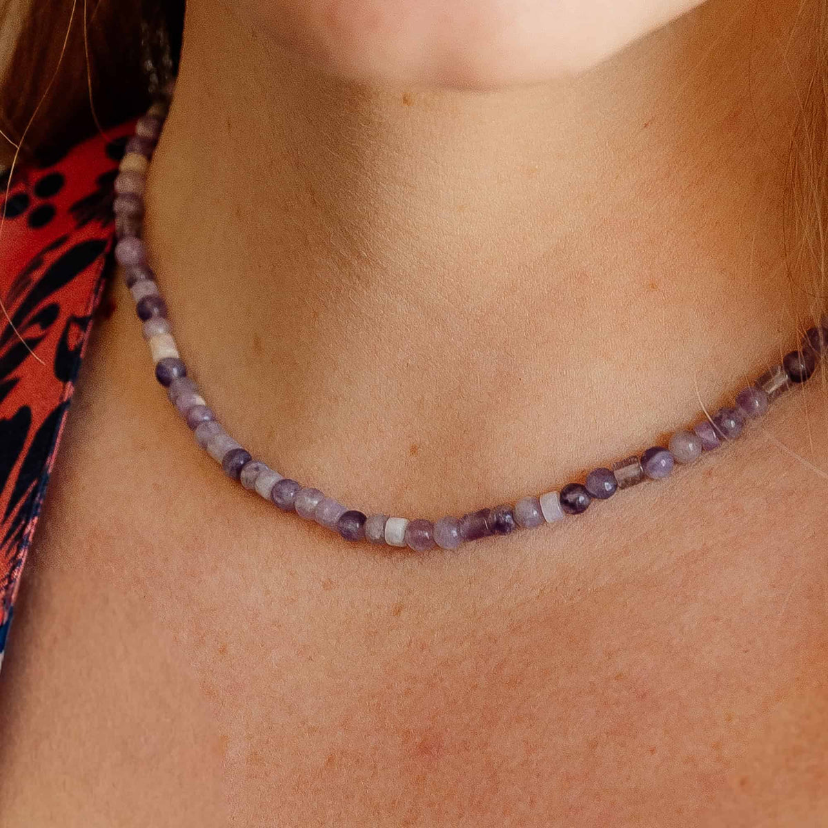 Lilac Veda Beaded Necklace