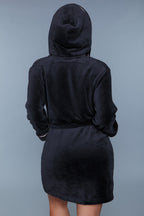 Size 3XL Black Plush  Robe