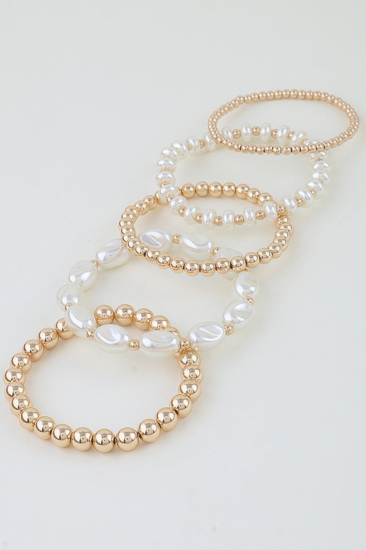Multi Polished Stone Beaded Bracelet