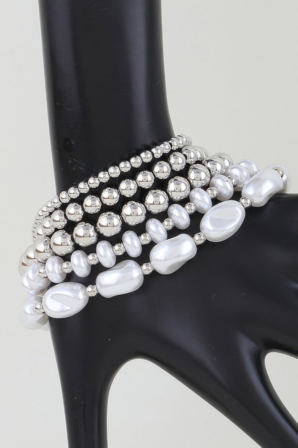 Multi Polished Stone Beaded Bracelet