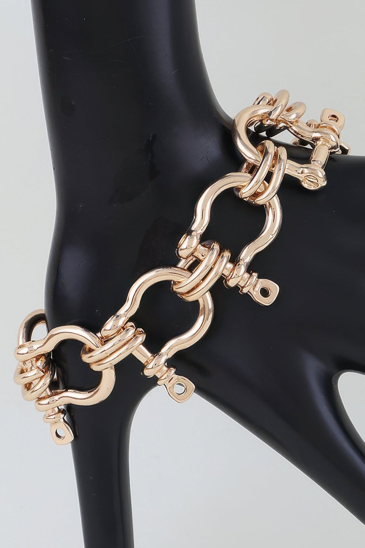 Polished Horseshoe Toggle Bracelet