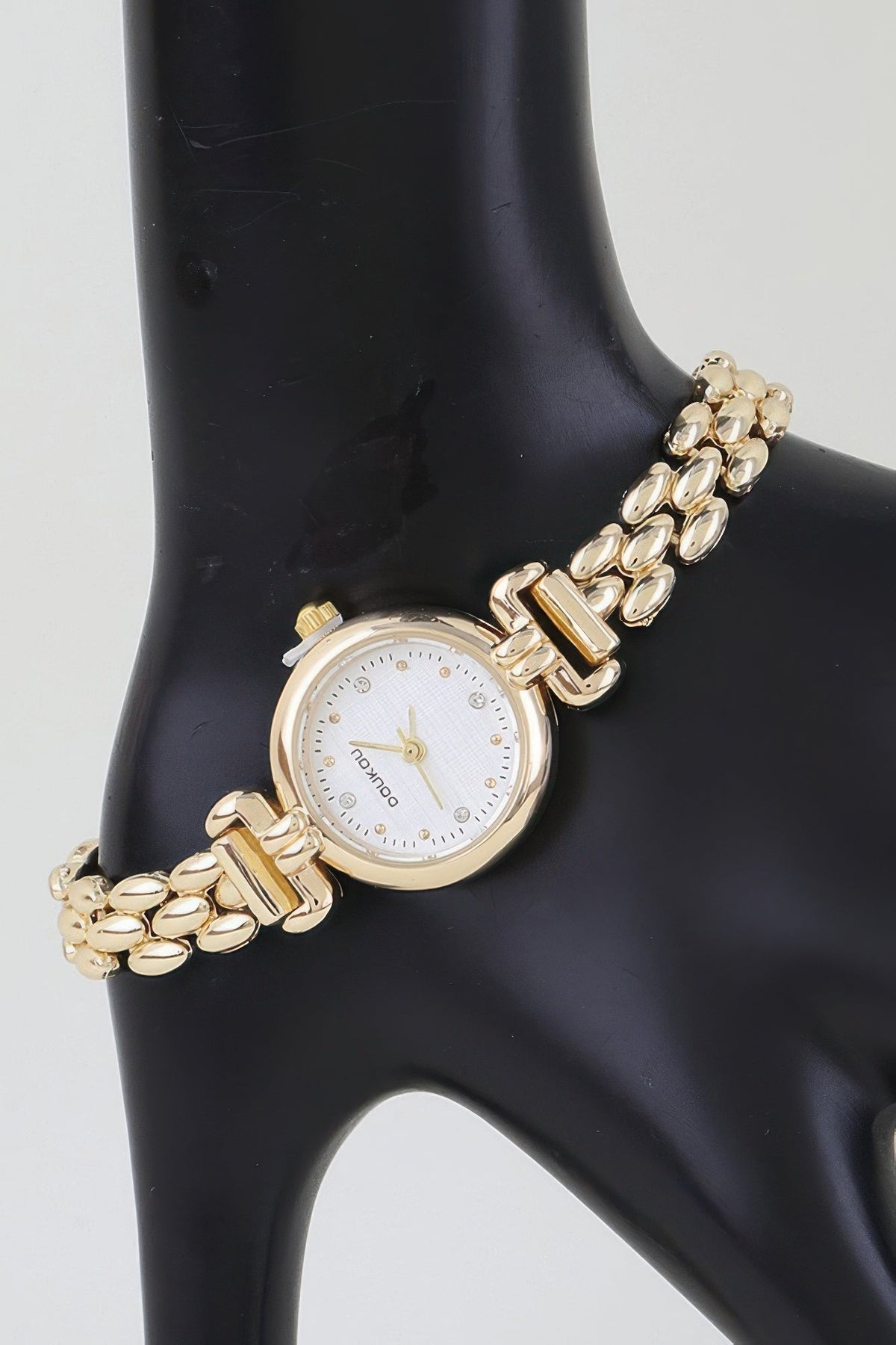 Polished Box Chain Watch Bracelet