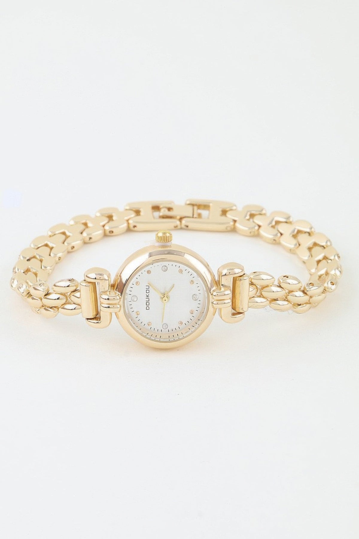 Polished Box Chain Watch Bracelet