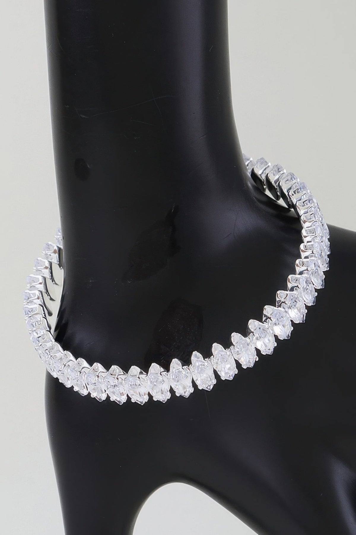 Cubic Zirconia Crystal Cuff Bracelet