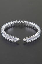 Cubic Zirconia Crystal Cuff Bracelet