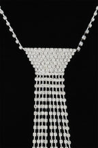 Bejeweled Tie Drop Necklace