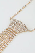 Bejeweled Tie Drop Necklace