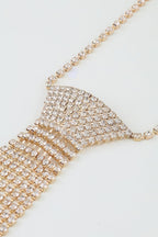 Bejeweled Tie Drop Necklace