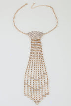 Bejeweled Tie Drop Necklace