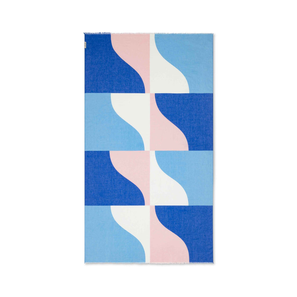 Mykonos Pareo - Santorini Blue and Pink