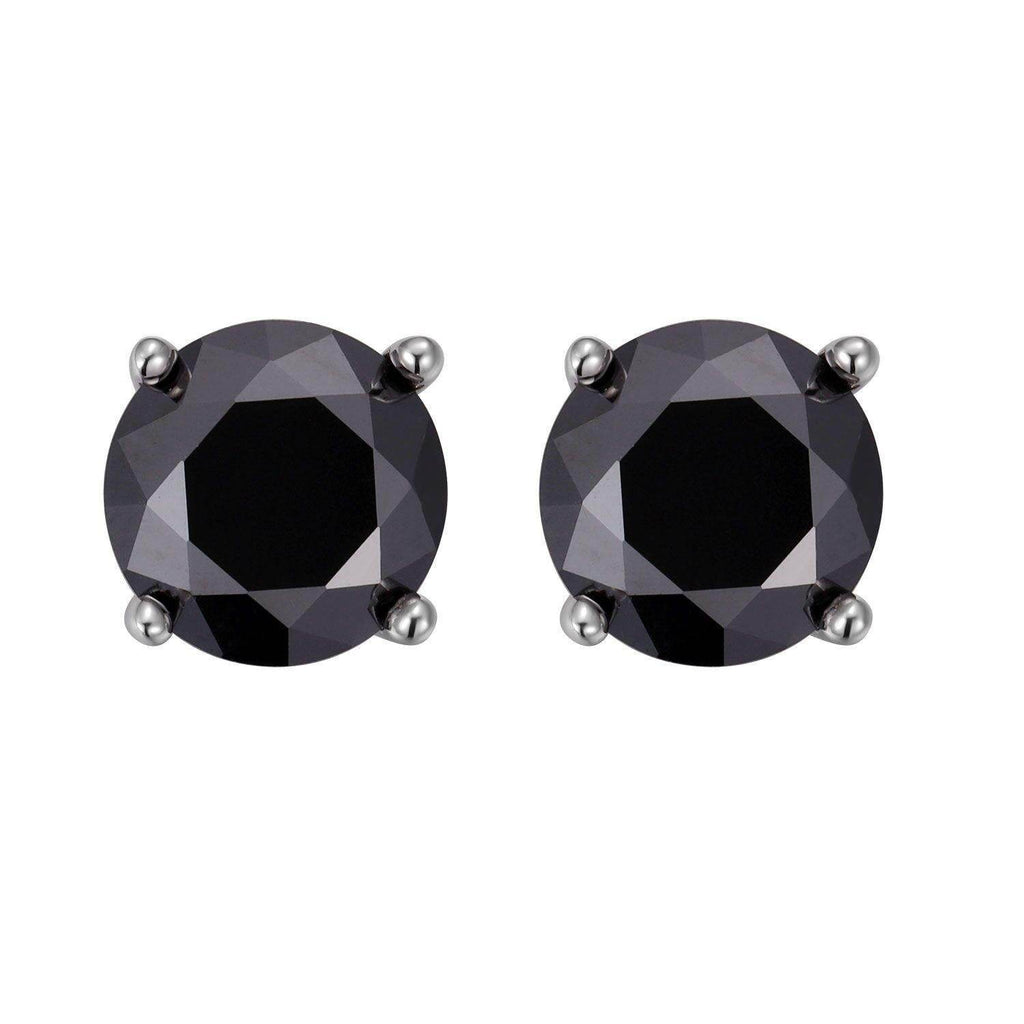 S925 Multicolor Moissanite 4-Prong Stud Earrings, 10 Color 0.5-3ct D-Grade VVS Certificate, Unisex Hypoallergenic Sterling Silver Gift