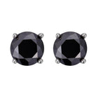 S925 Multicolor Moissanite 4-Prong Stud Earrings, 10 Color 0.5-3ct D-Grade VVS Certificate, Unisex Hypoallergenic Sterling Silver Gift