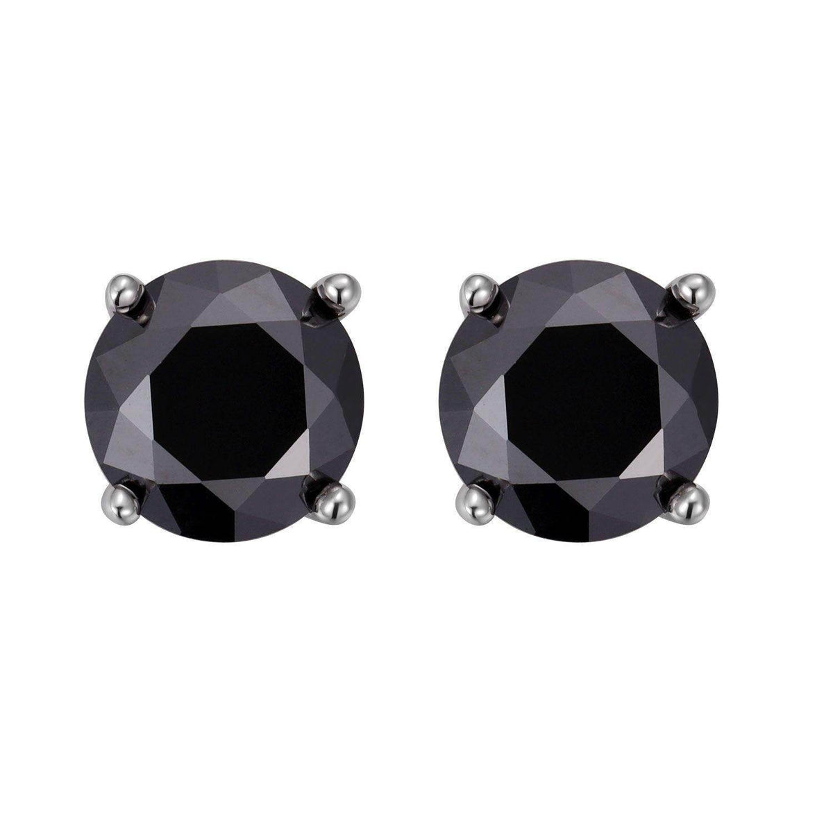 S925 Multicolor Moissanite 4-Prong Stud Earrings, 10 Color 0.5-3ct D-Grade VVS Certificate, Unisex Hypoallergenic Sterling Silver Gift