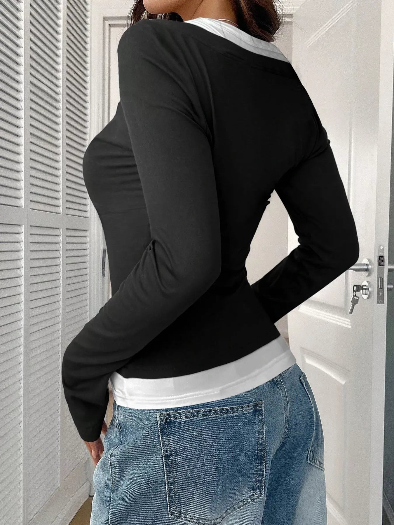 Scoop Neck Womens Long Sleeve T Shirt