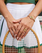 Tennis Racket 'You Are Serving' Wrap Ring