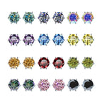 S925 Colorful Moissanite & CZ Classic 6-Prong Stud Earrings For Men Women Gift, 10 Color 0.5-2ct D-Grade VVS Certificated Moissanite Sterling Silver Studs