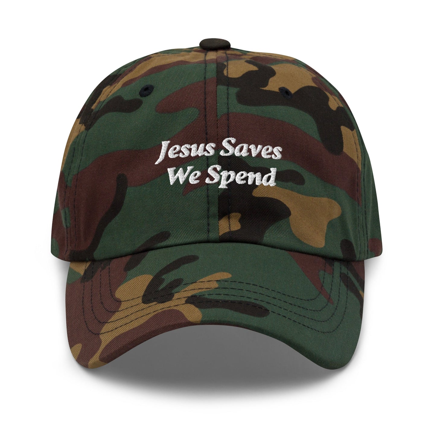 Jesus Saves We Spend Hat