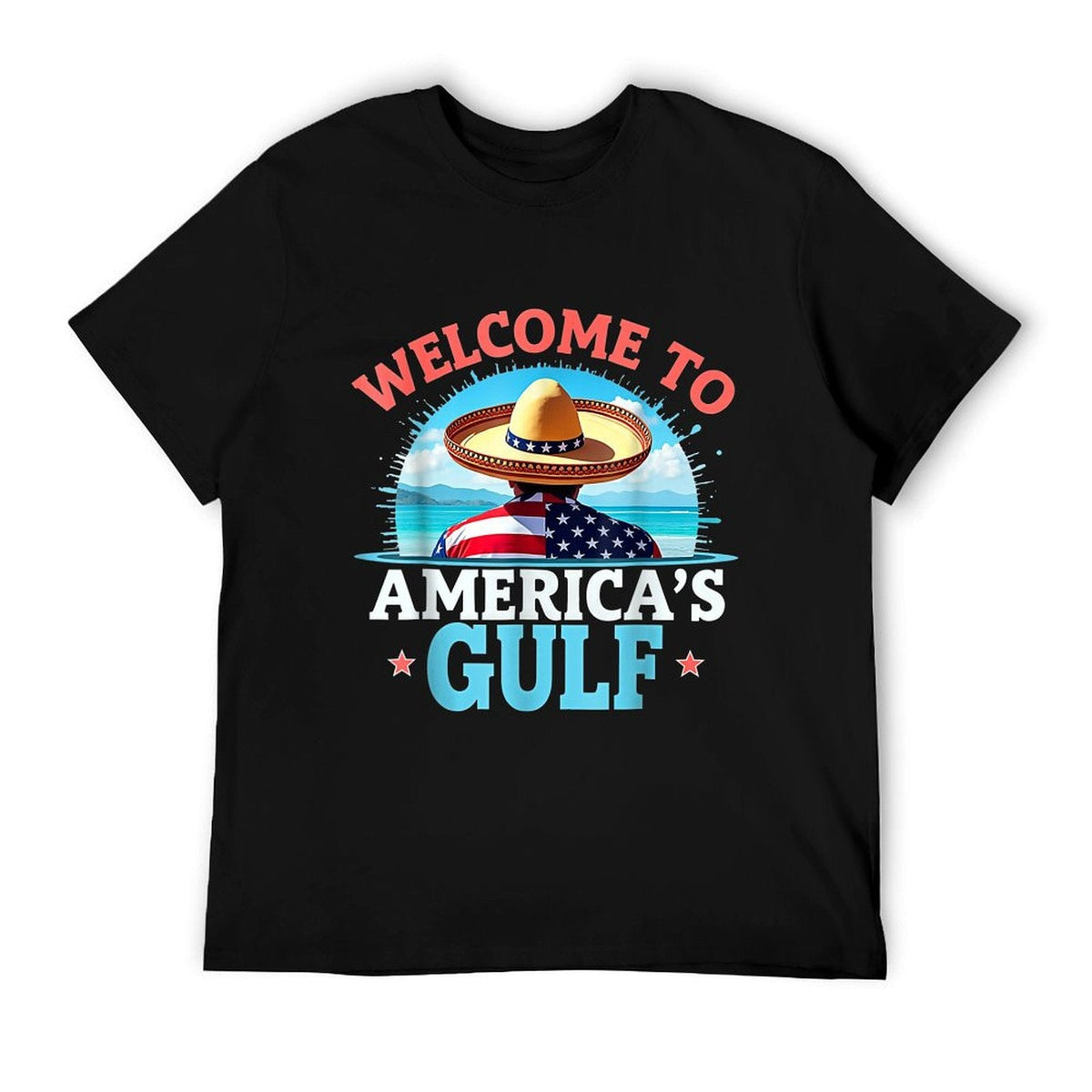 Gulf America Welcom To America's Gulf Slim-fit Cut T-Shirt