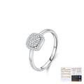 Geometric D-Color VVS1 Moissanite-Set Sterling Silver Engagement Ring for Women