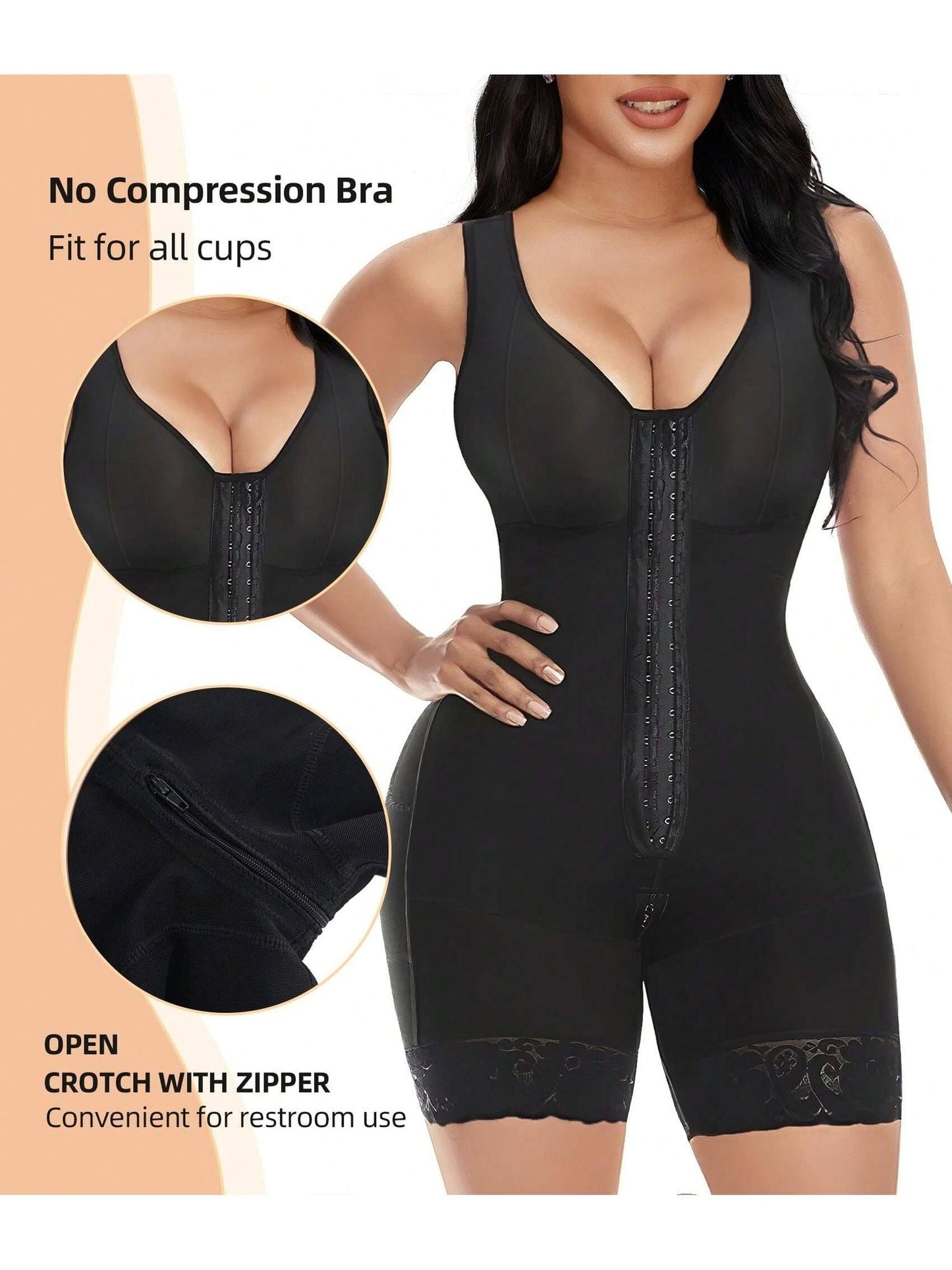 Fasjrixa Fajas Colombianas Full Body Shaper with Zipper