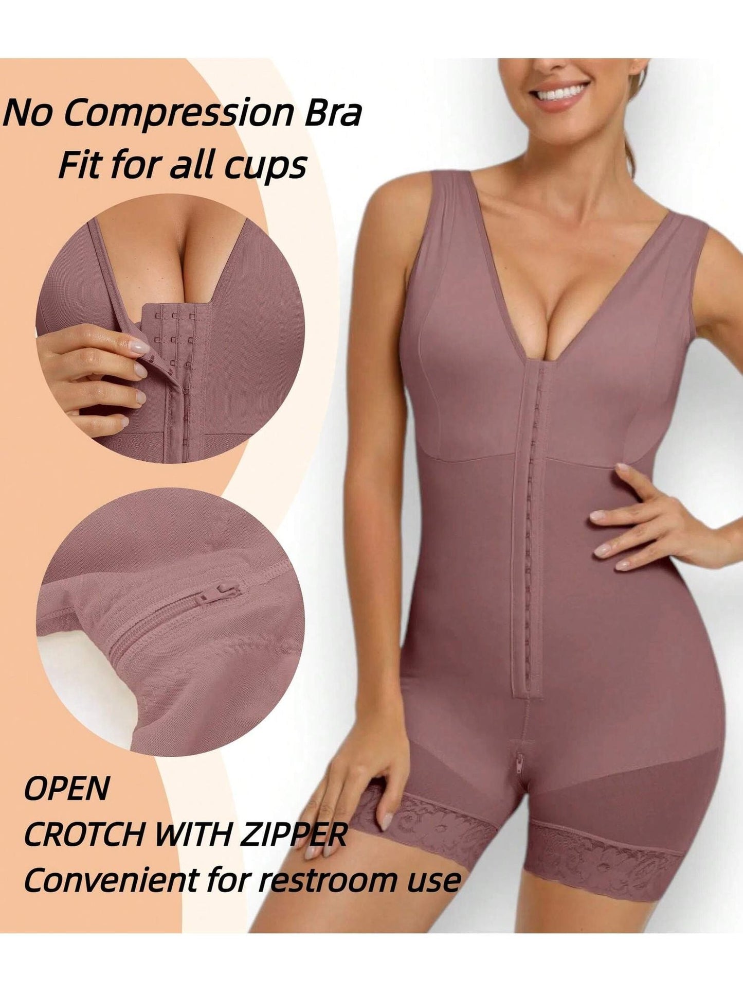 Fasjrixa Fajas Colombianas Full Body Shaper with Zipper