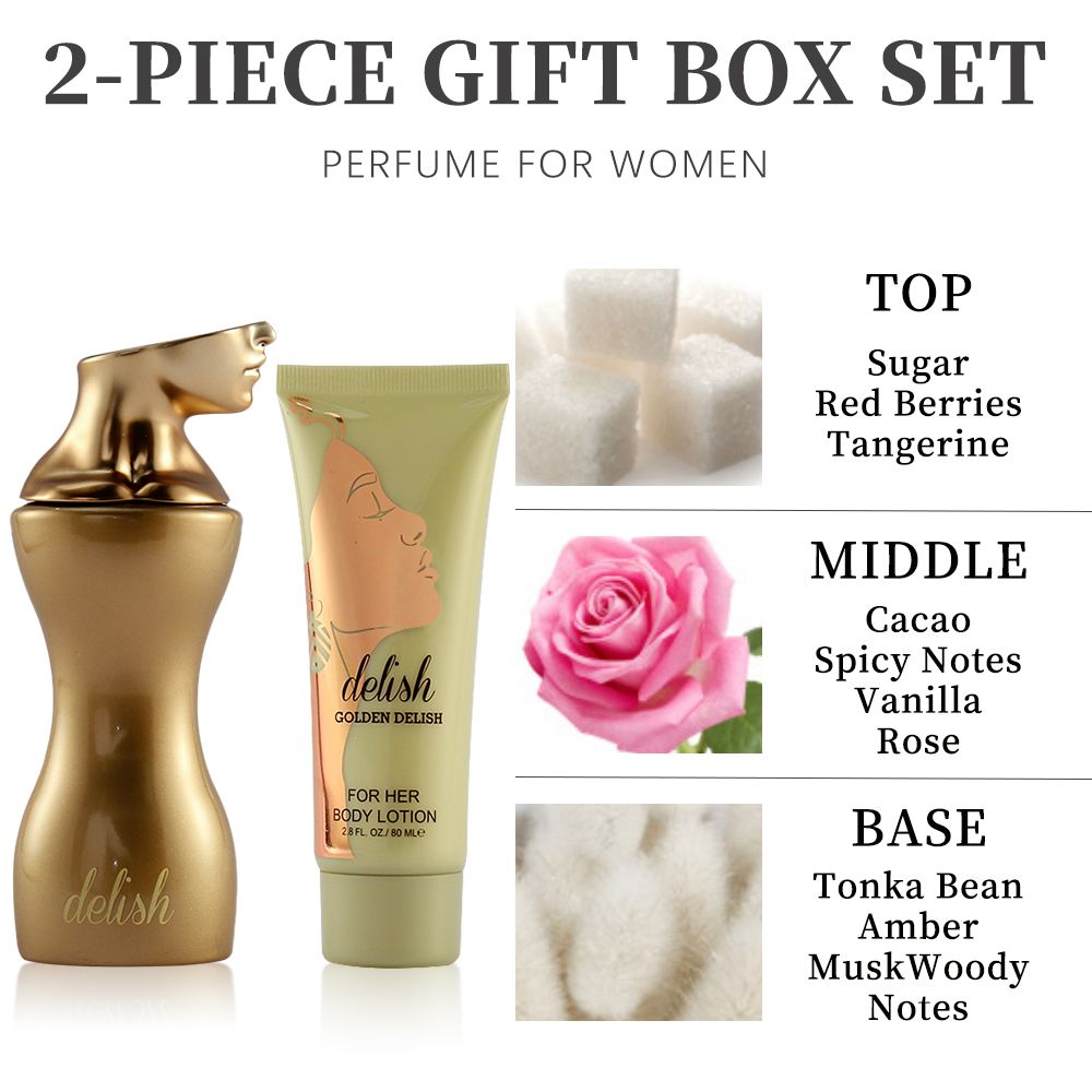 2-Piece Set, Women's Eau De Parfuma Spray And Body Lotion Gift Box, Long Lasting Fragrance, A Floral Fruity Gourmand Fragrance, Perfect For Holiday Gifts, Dating, Daily Life, Parties