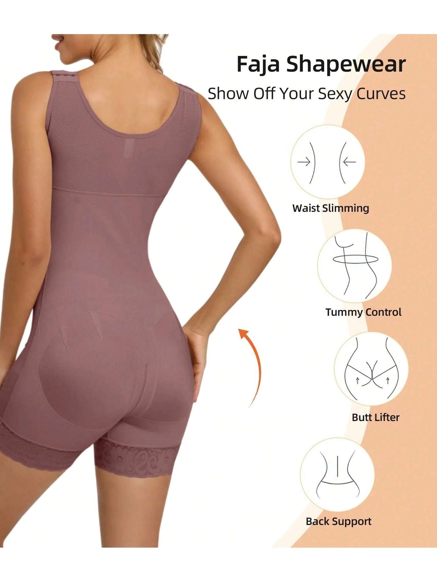 Fasjrixa Fajas Colombianas Full Body Shaper with Zipper
