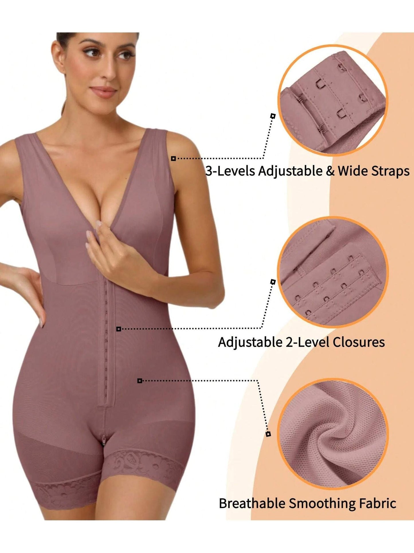 Fasjrixa Fajas Colombianas Full Body Shaper with Zipper