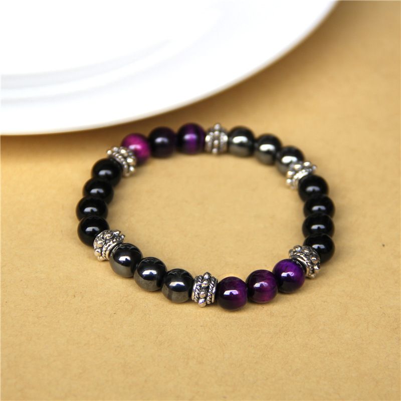 Natural Tiger Eye Bead Elastic Bracelet – Unisex