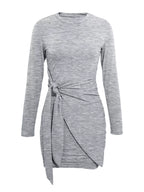 Round Neck Long Sleeve Bodycon Dress