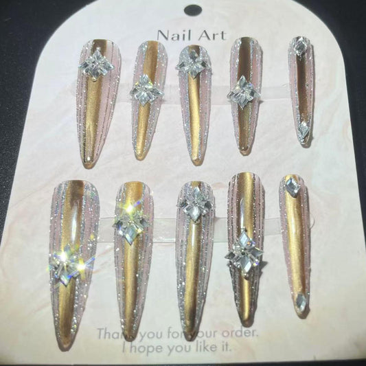 1063 Handmade Nail Wear Nail Art Reusable Press on Nails False Nails