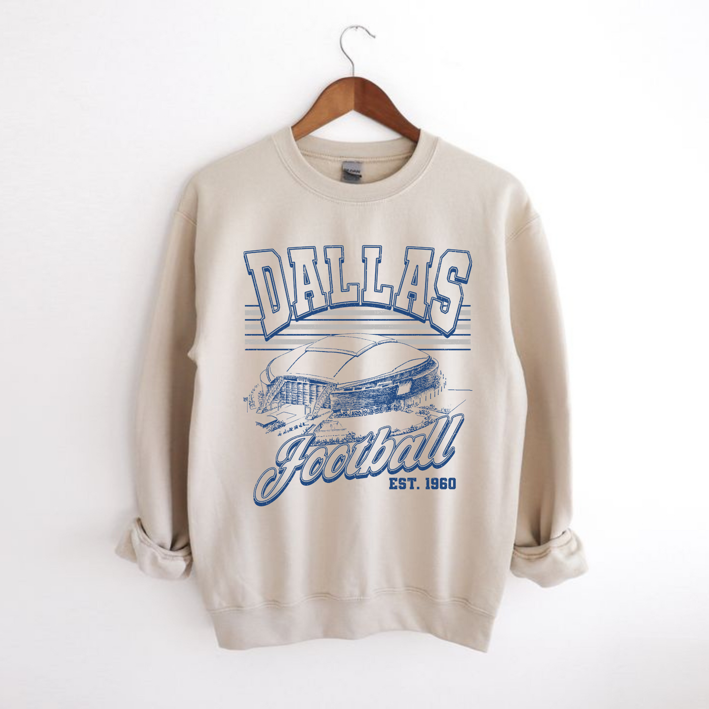 Retro Dallas Football Crewneck Sweatshirt
