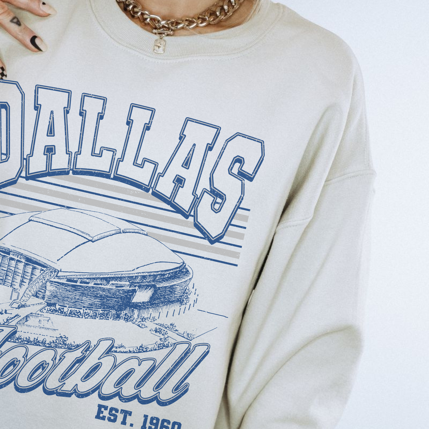 Retro Dallas Football Crewneck Sweatshirt