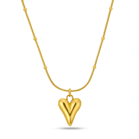 Heart Ball Pendant Necklace Dainty Love Charm Jewelry Gift