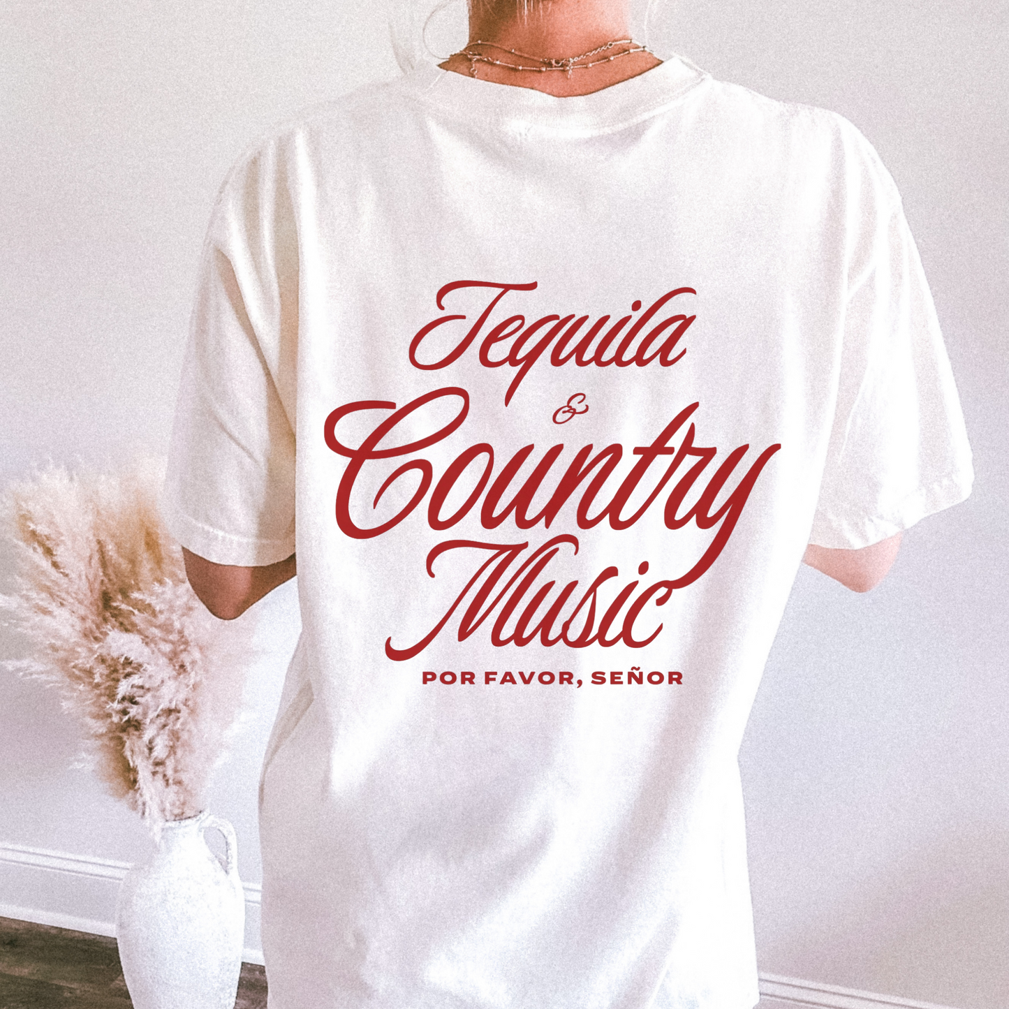 Tequila & Country Music Graphic Tee – Western Cowgirl  T-Shirt