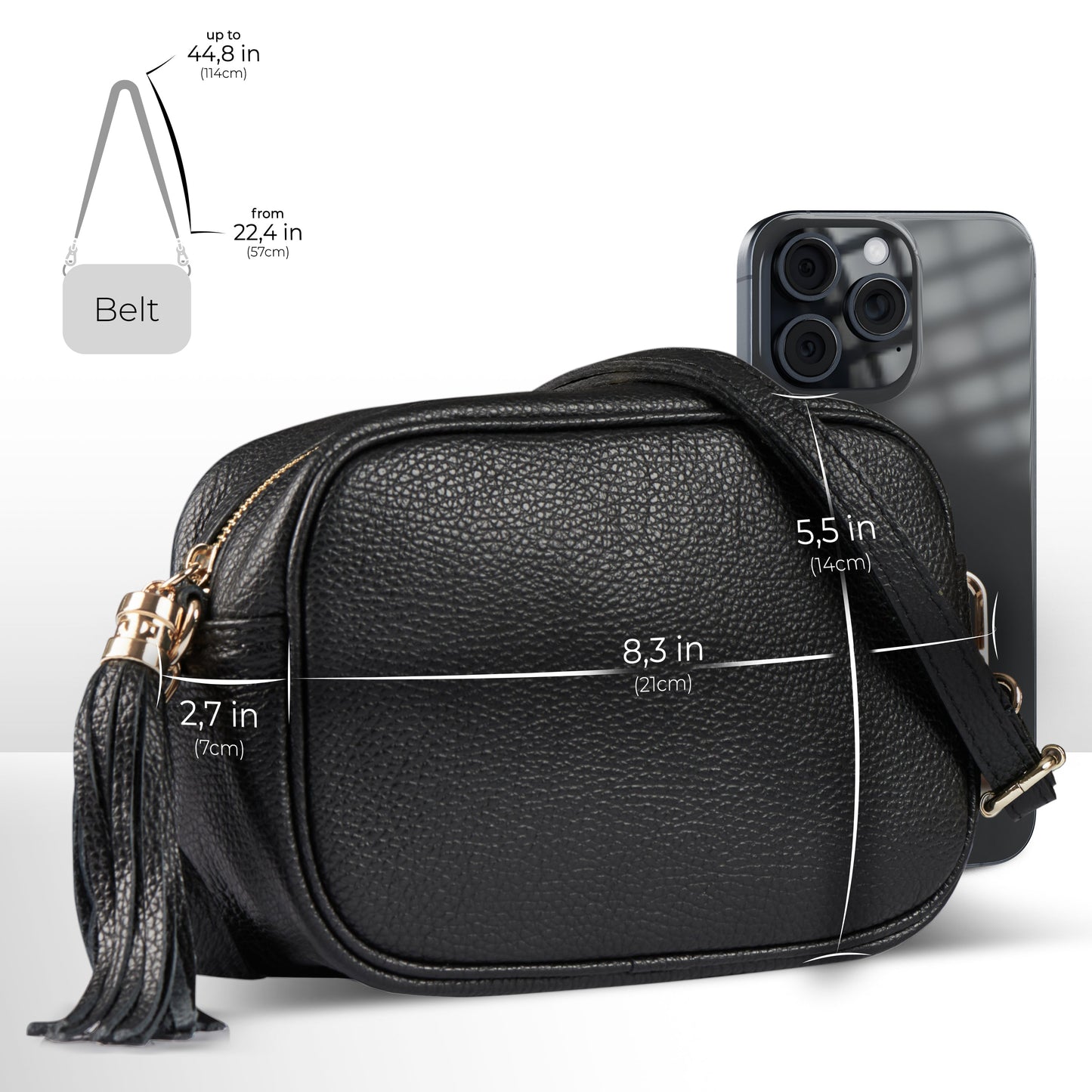 Calf Leather Crossbody Bag