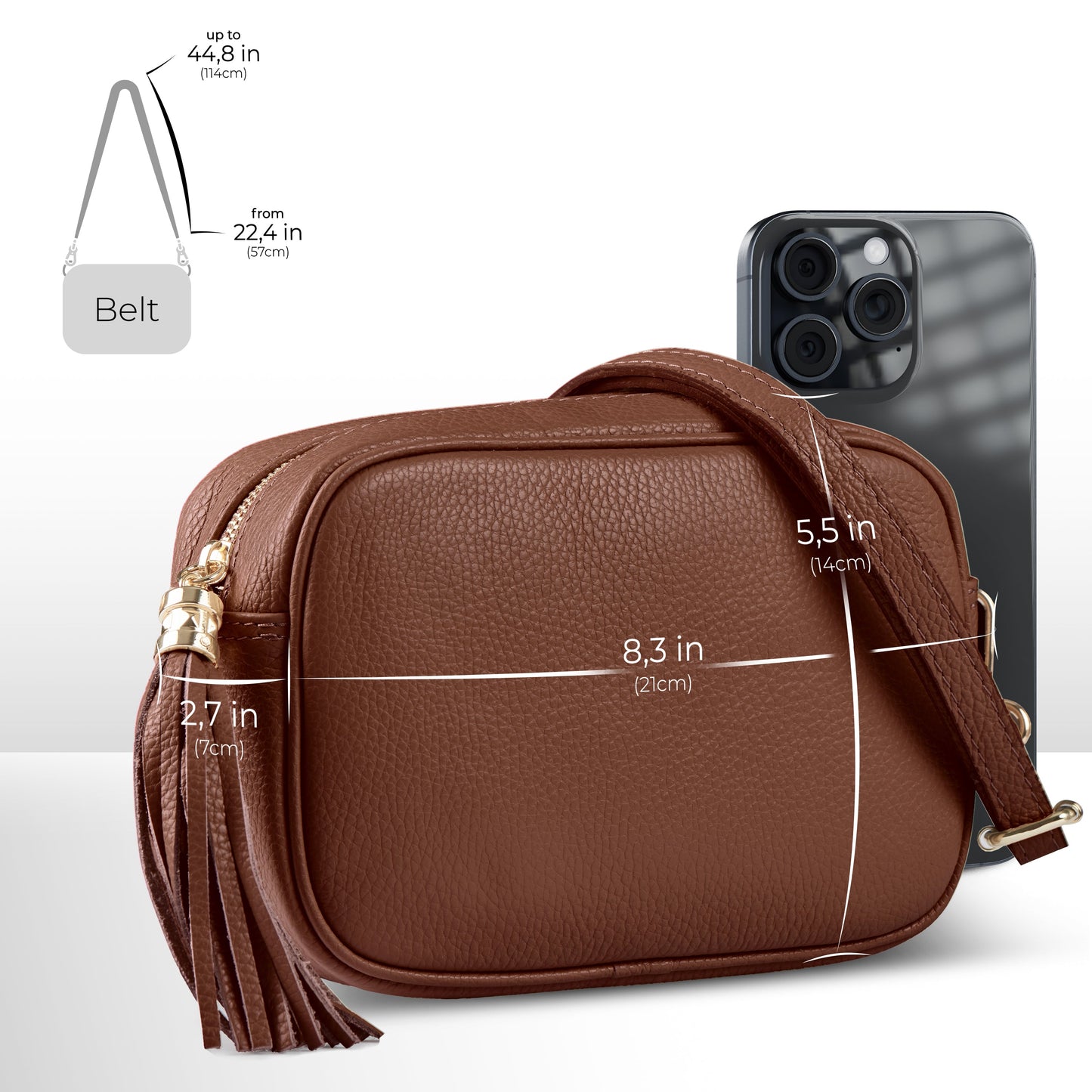 Calf Leather Crossbody Bag