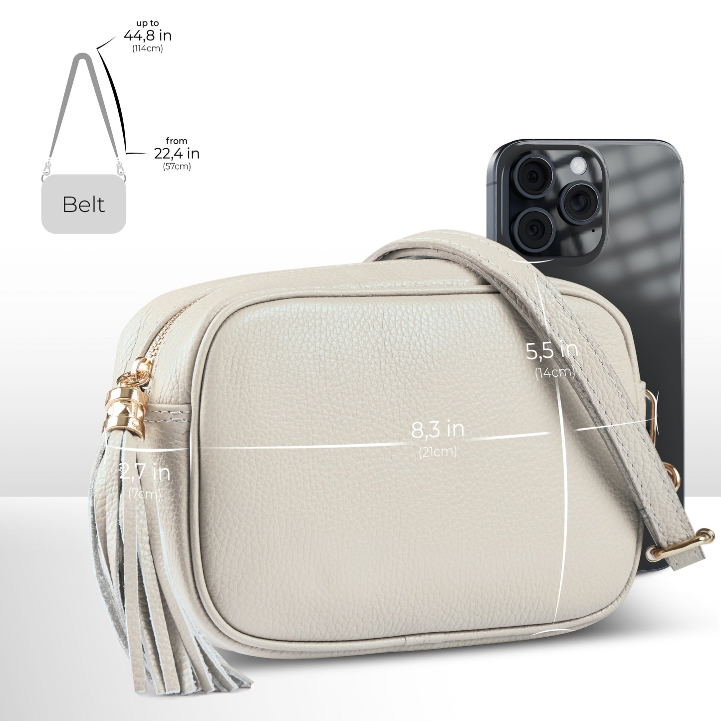 Calf Leather Crossbody Bag