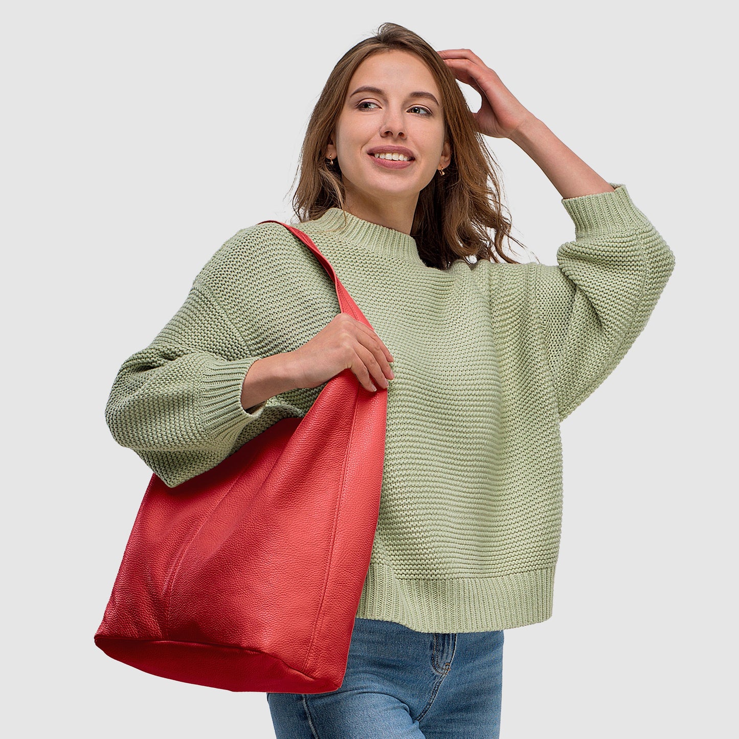 Calf Leather Hobo Bag