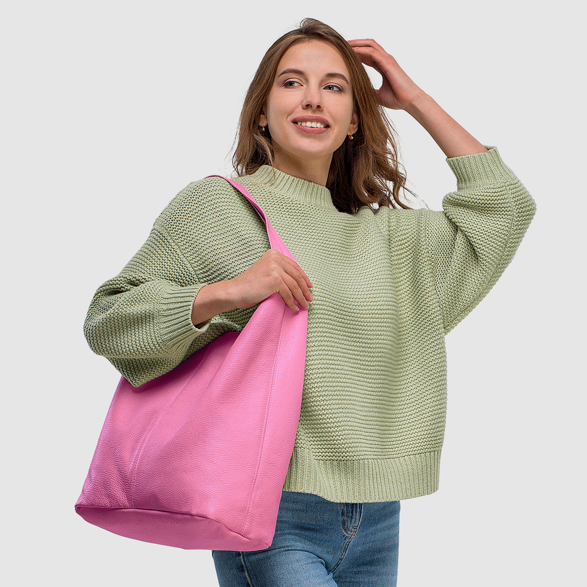 Calf Leather Hobo Bag