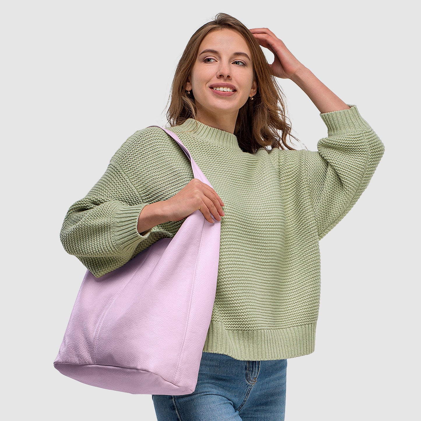 Calf Leather Hobo Bag