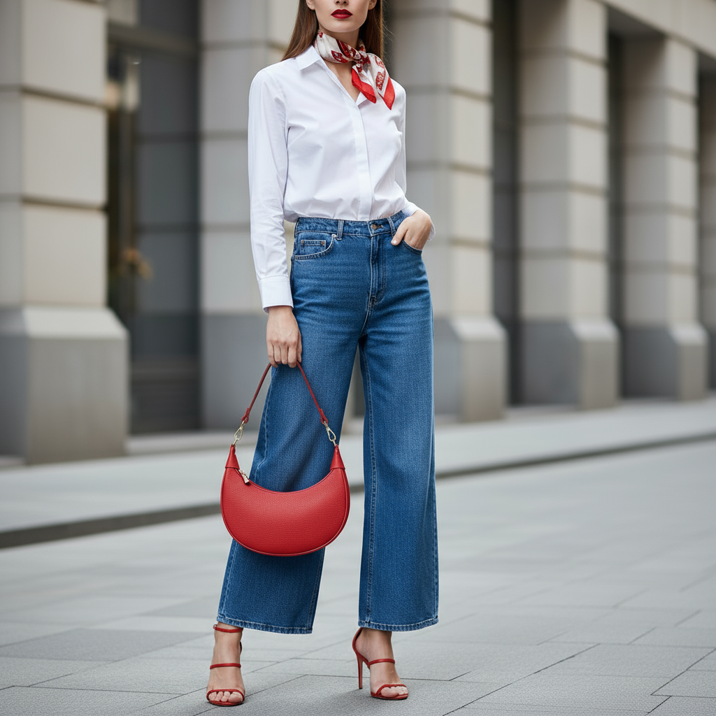 Calf Leather Shoulder Bag